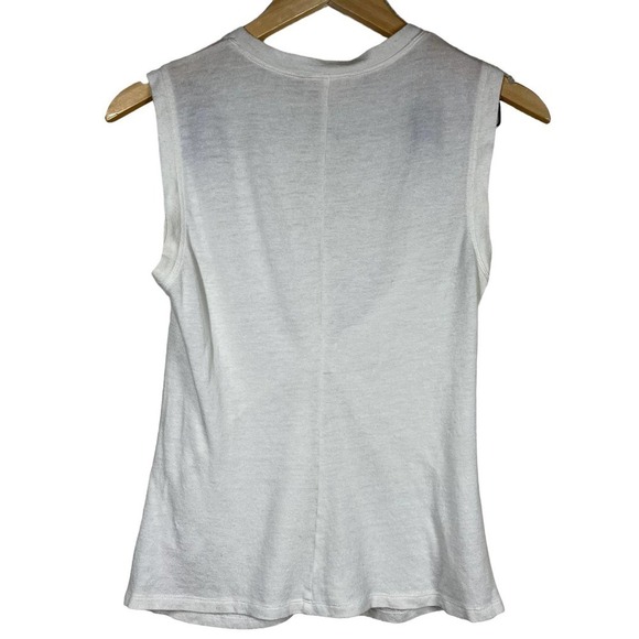 Rebecca Taylor Top Wool Twist Wrap Front Sleeveless Cream White Small - Picture 8 of 11